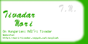 tivadar mori business card